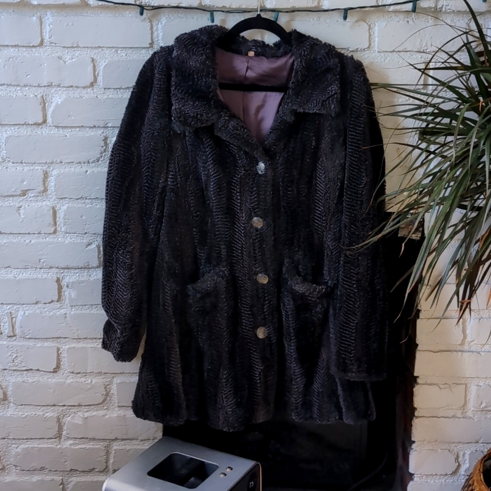 Free People Faux Herringbone Coat